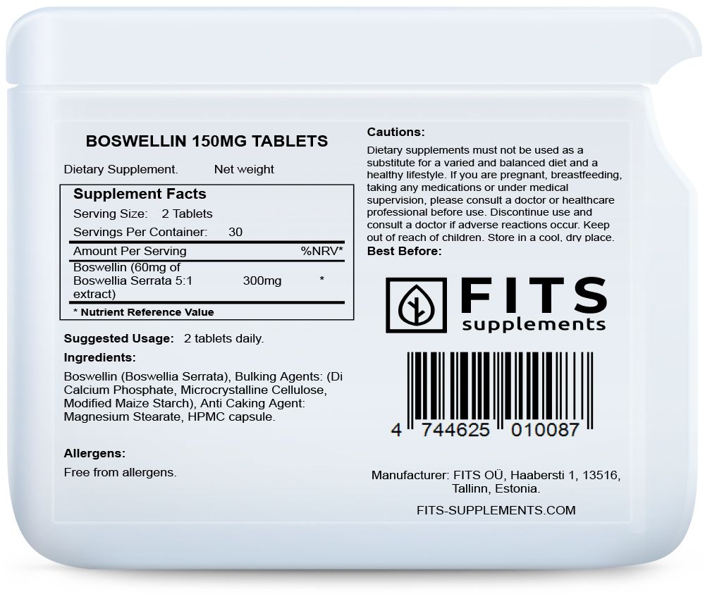 Boswellia 150 mg 60 tabletti