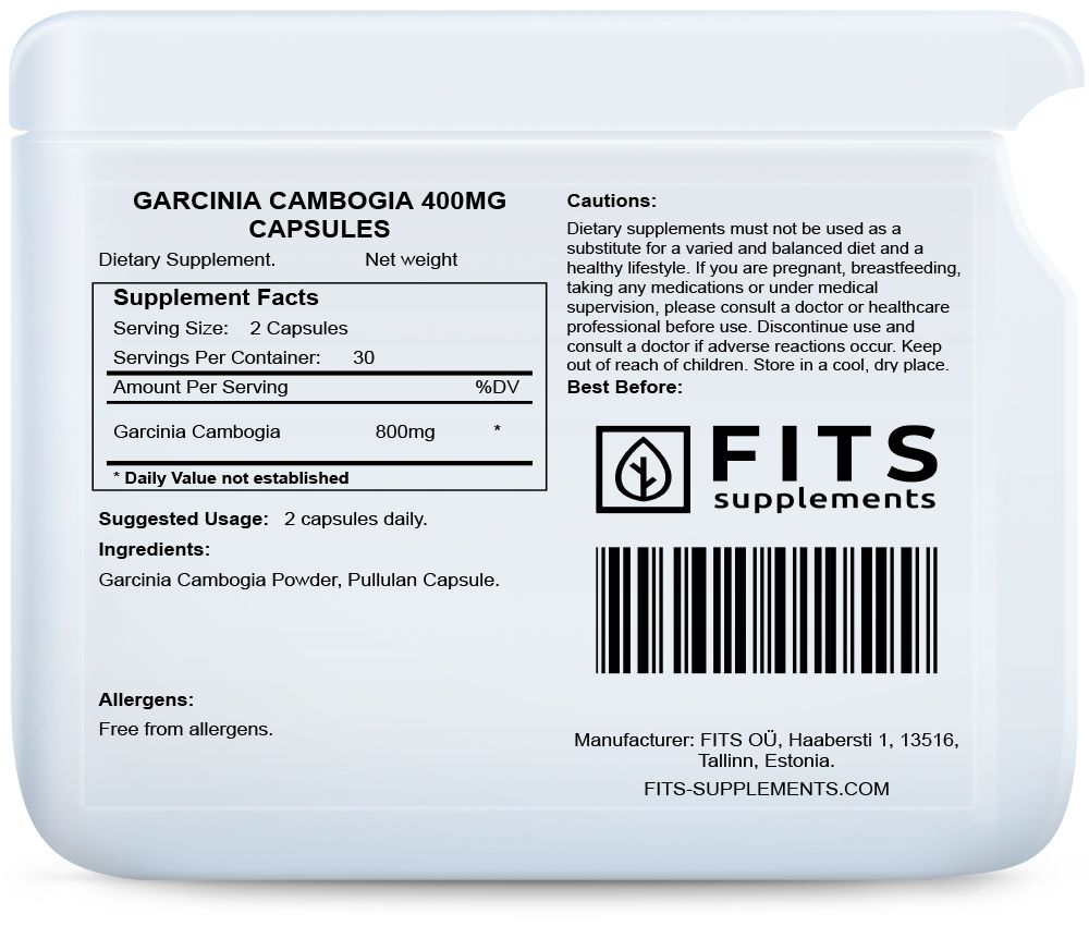 Garcinia Cambogia 400 mg 60 kapslit