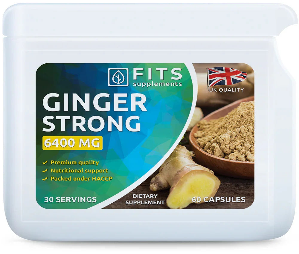 Ginger 6400mg 60 capsules - FITS Dietary Supplements