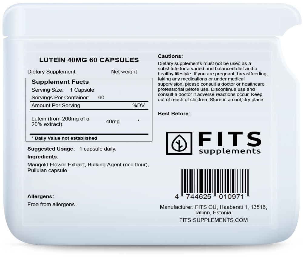 Лютеин 40 мг 60 капсул
