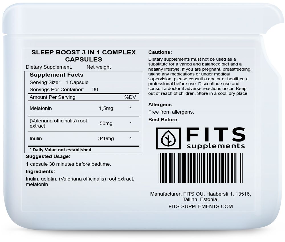 Sleep Boost 3 in 1 kompleks 30 unekapslit