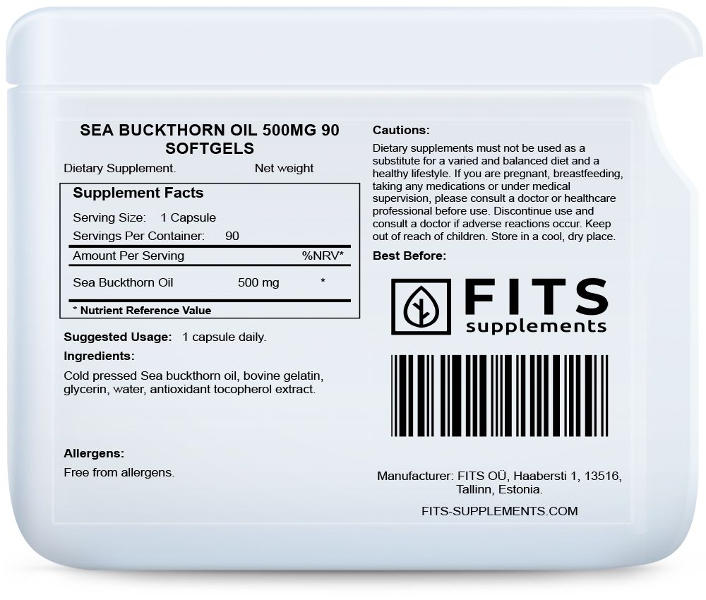 Astelpajuõli 500 mg 90 kapslit