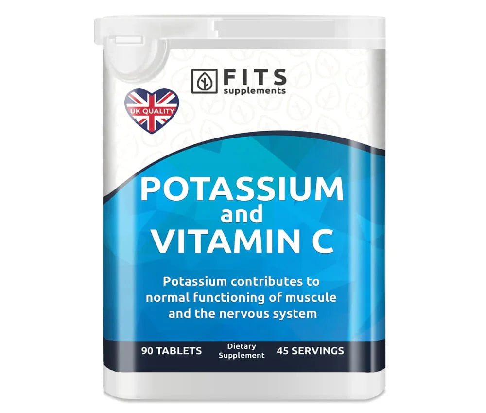 Potassium 200mg and Vitamin C 90 tablets - FITS Dietary Supplements