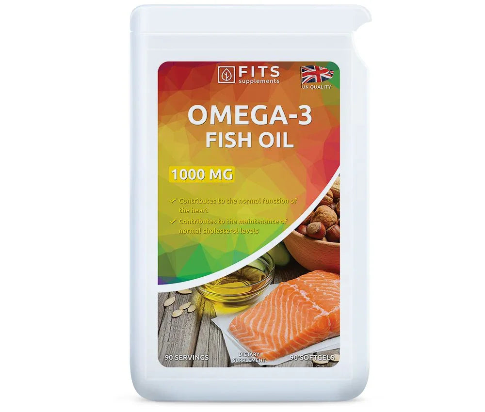 Omega-3 Fish Oil 1000mg 90 softgels - FITS Dietary Supplements