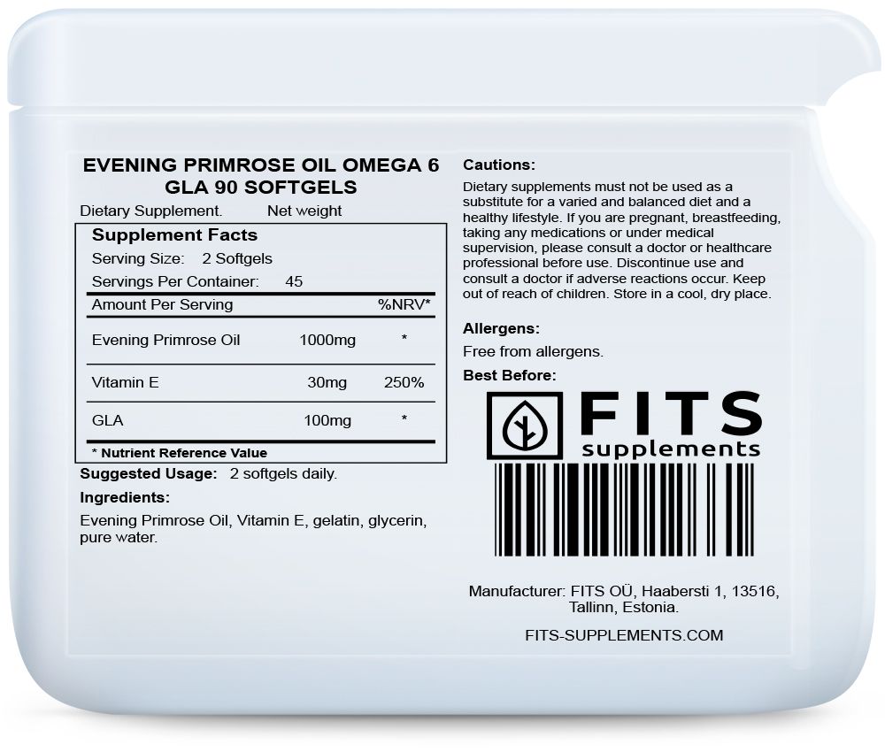 Kuningakepiõli Omega 6 GLA 90 geelkapslit