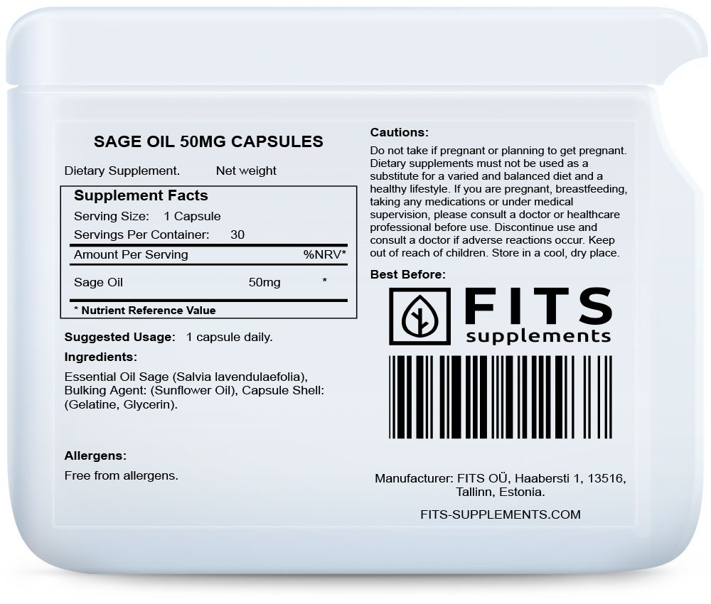 Salveiõli 50 mg 30 kapslit