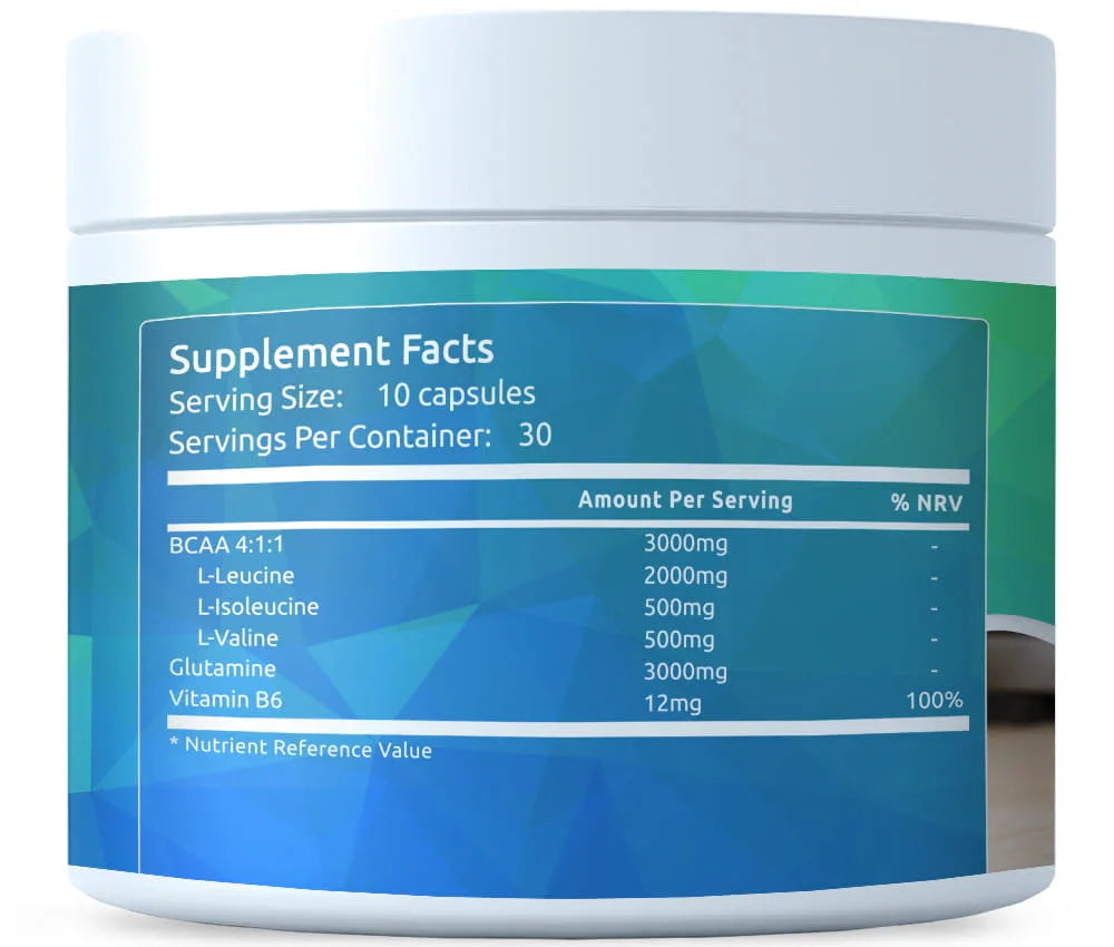 BCAA 4:1:1 with Glutamine and Vitamin B6 300 capsules - FITS Dietary Supplements