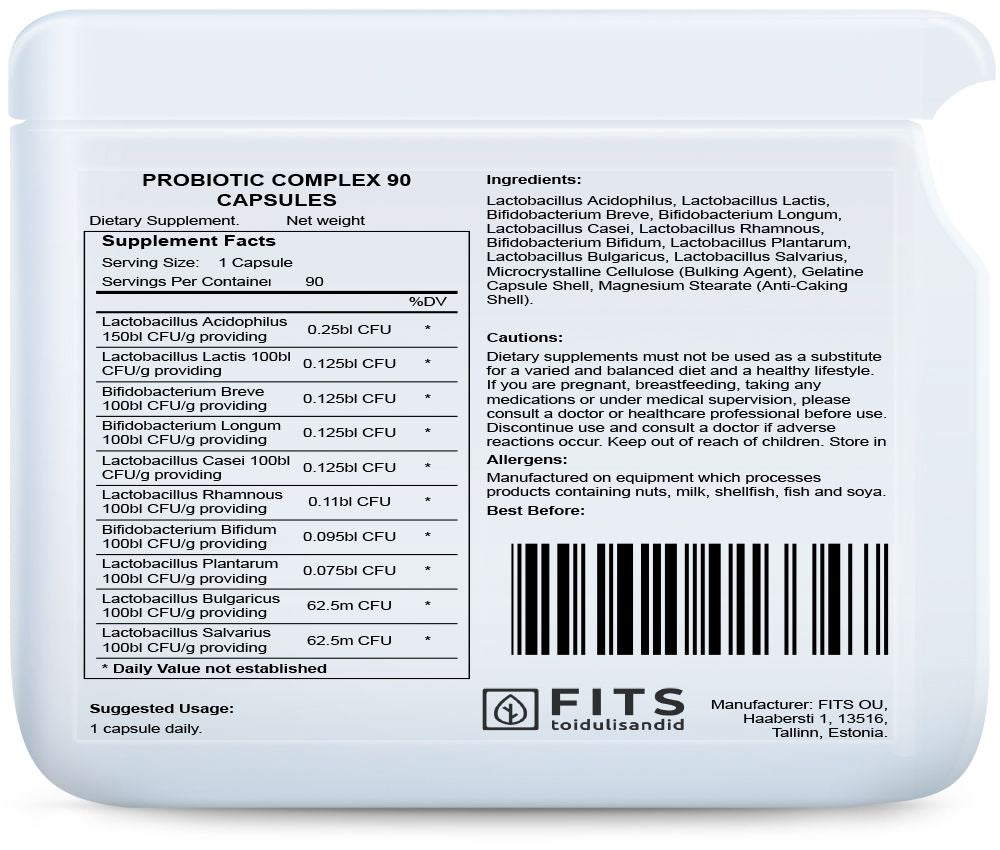 Probiootikumid 10 in 1 kompleks 90 kapslit