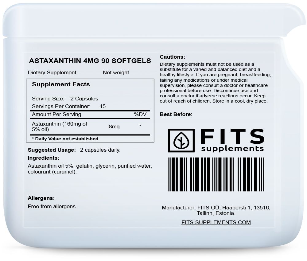 Astaksantiin 4 mg 90 geelkapslit