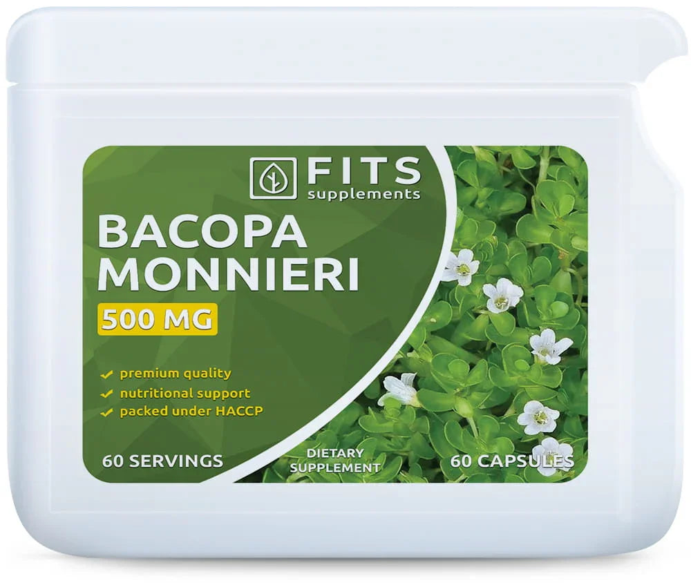 Bacopa Monnieri 500mg 60 capsules - FITS Dietary Supplements