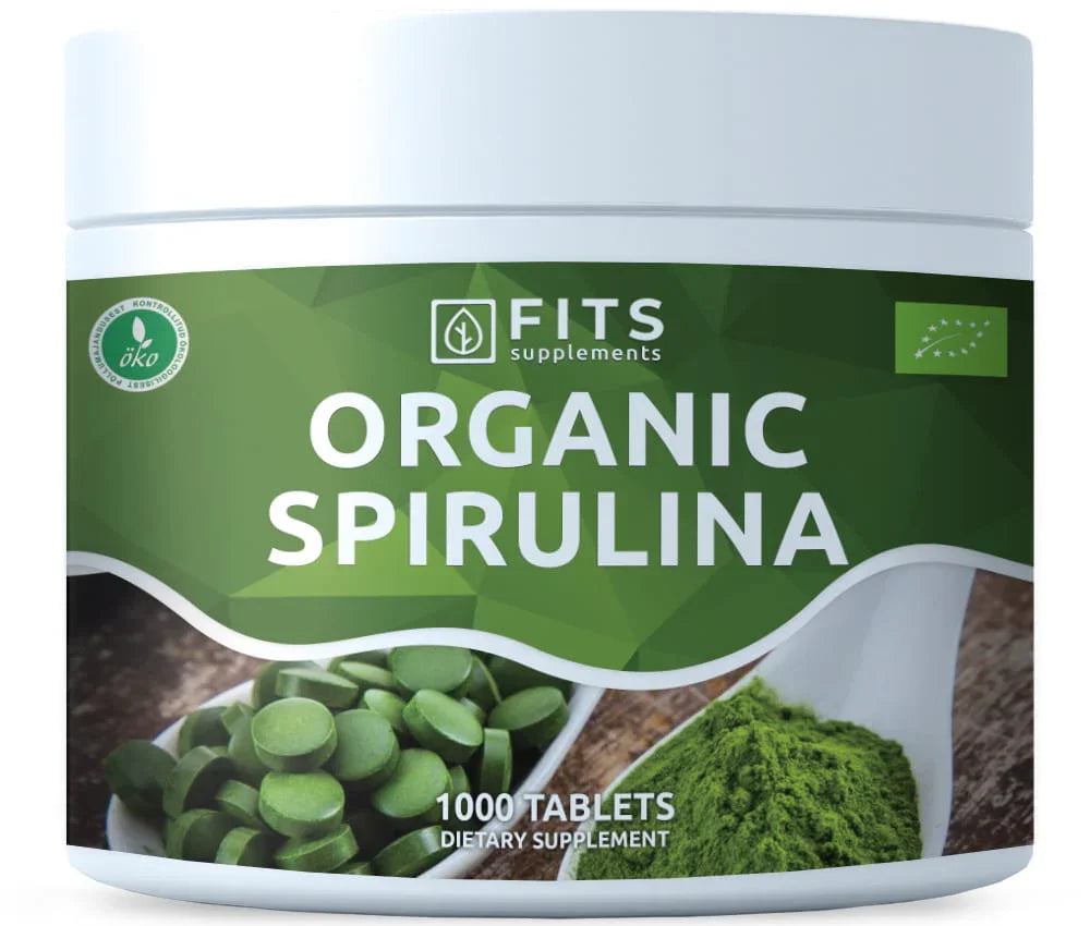Organic Spirulina 1000 tablets - FITS Dietary Supplements