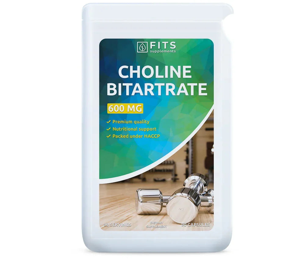Choline Bitartrate 600mg 90 capsules - FITS Dietary Supplements