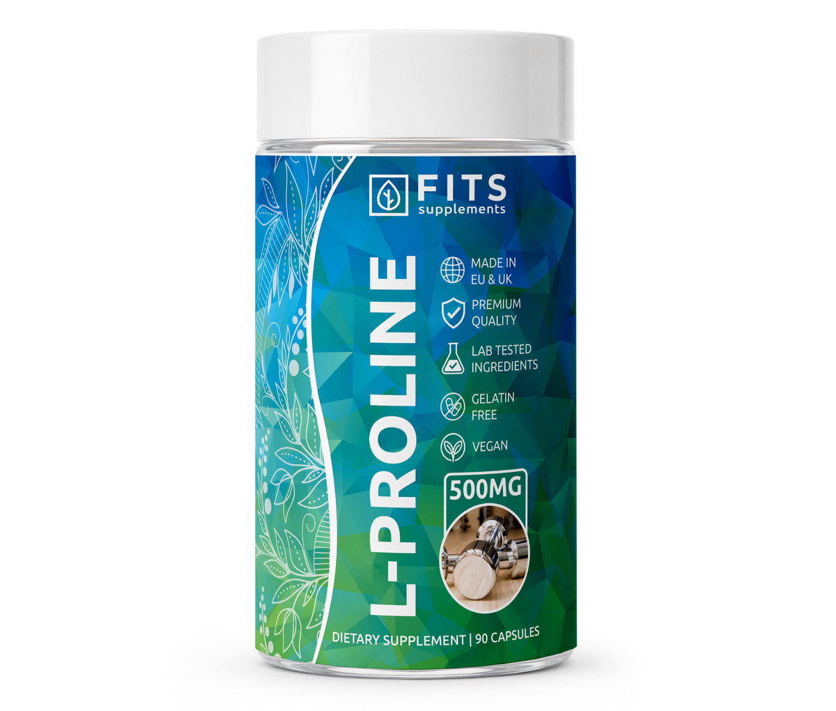 L-Proline 500mg 90 capsules