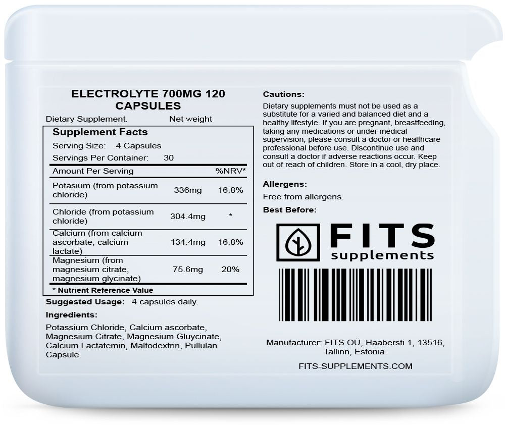 Elektrolüüdid 700 mg 120 kapslit
