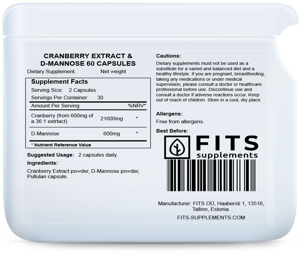 Экстракт клюквы и D-Манноза 60 капсул