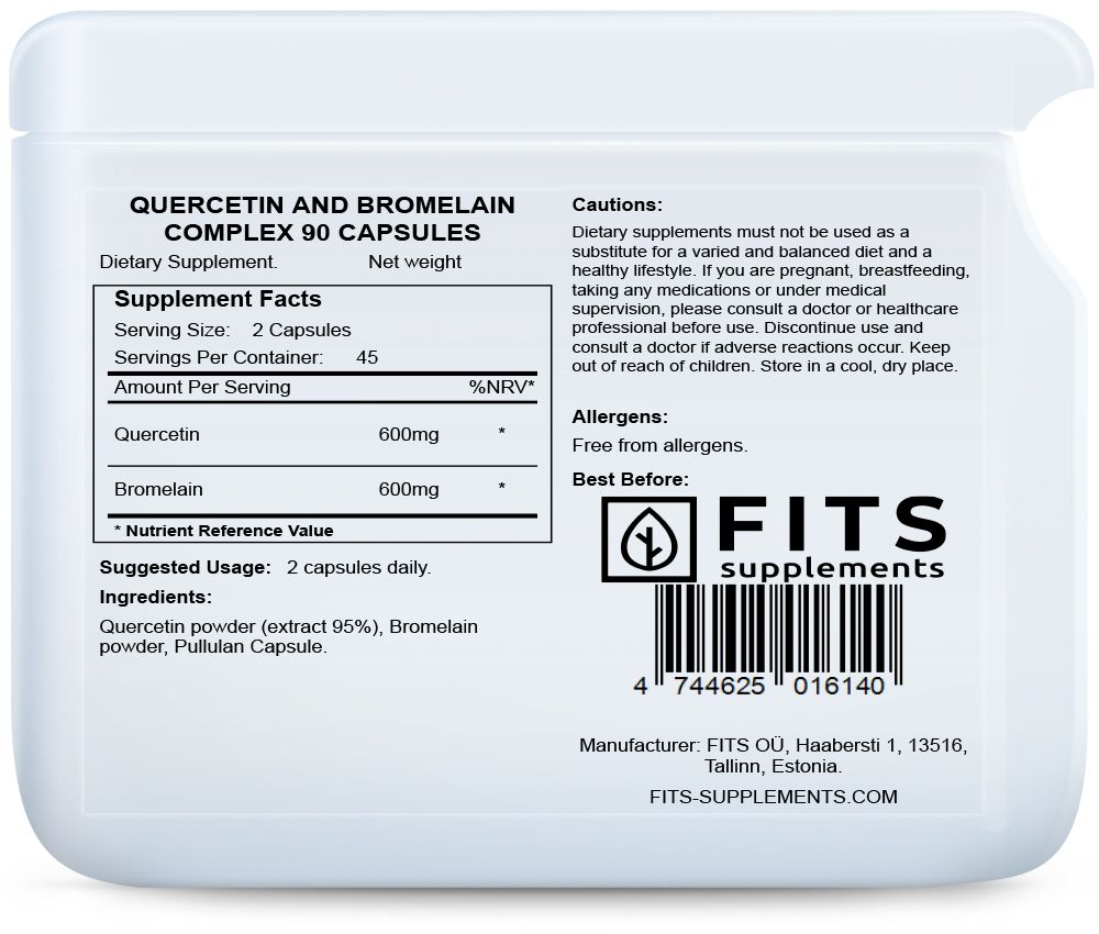 Kvertsetiin ja Bromelaiin kompleks 90 kapslit