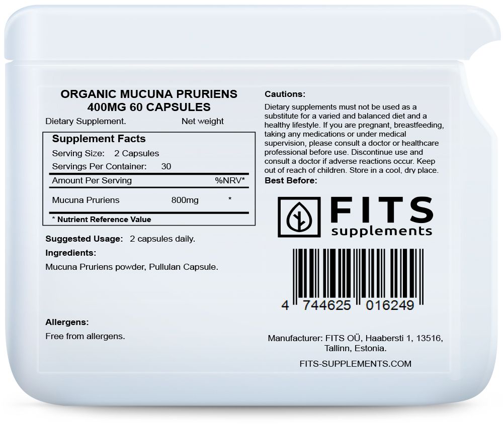 Mahe Mucuna Pruriens 400 mg 60 kapslit