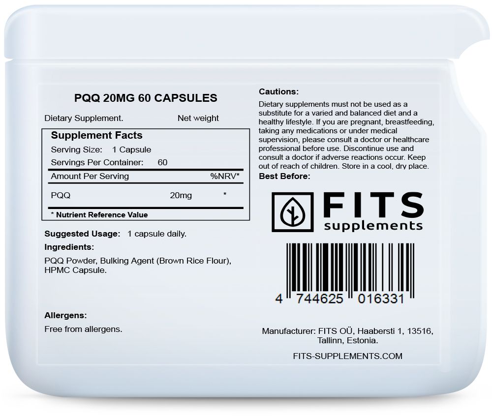 PQQ 20 мг 60 капсул