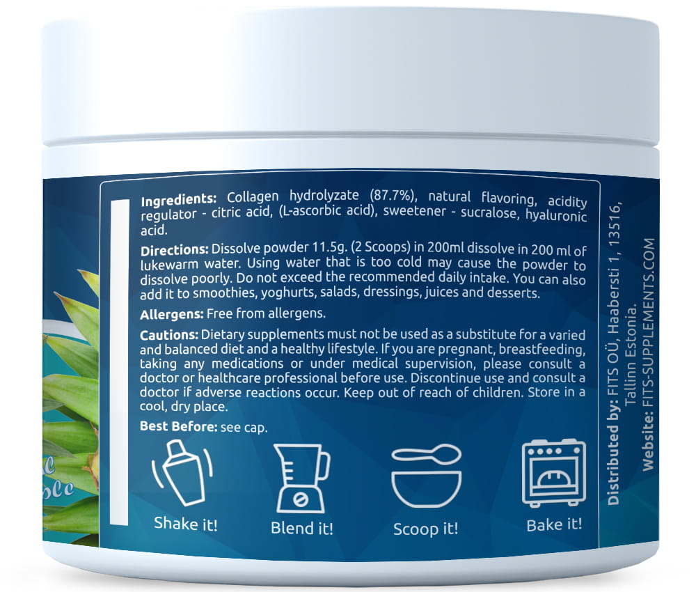 Premium kollageen troopiline ananass 325g pulber