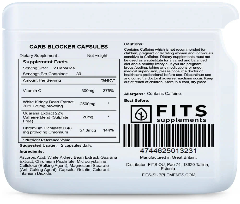 Carb Blocker 60 capsules - FITS Dietary Supplements