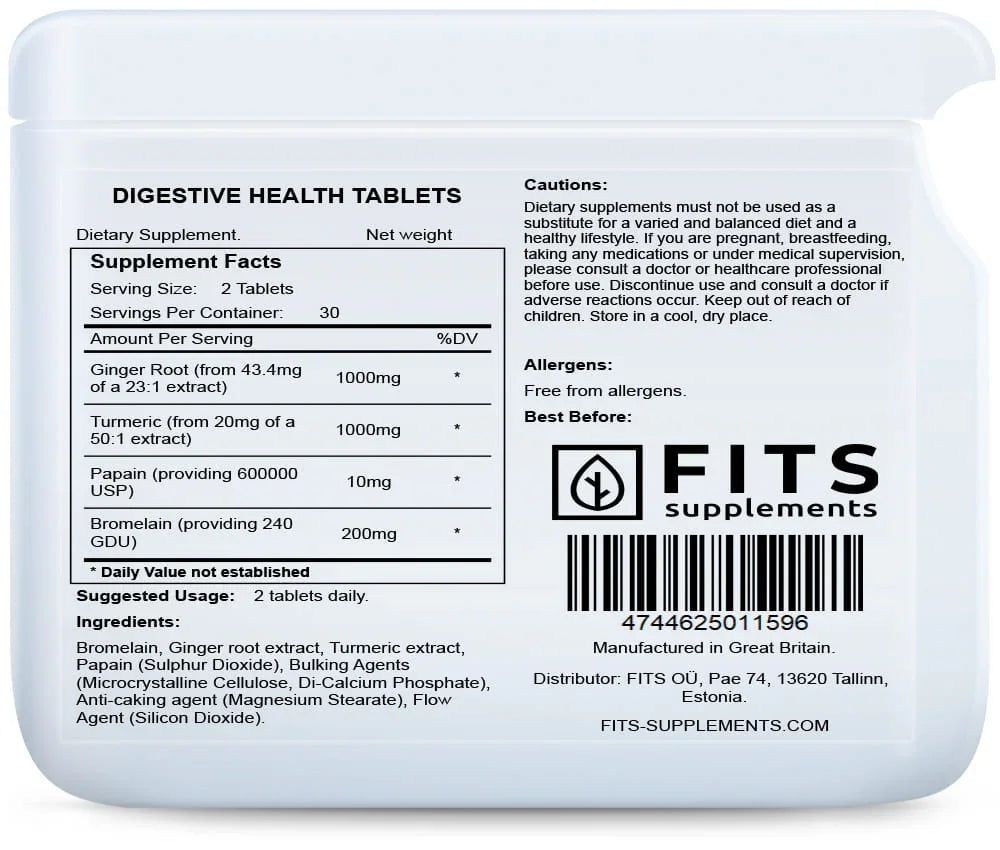 Digestive Health 60 tablets - FITS Dietary Supplements
