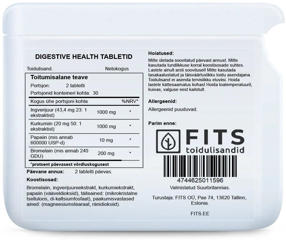 Digestive Health 60 tablets - FITS Dietary Supplements