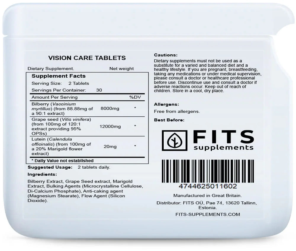 Vision Care 60 tablets - FITS Dietary Supplements