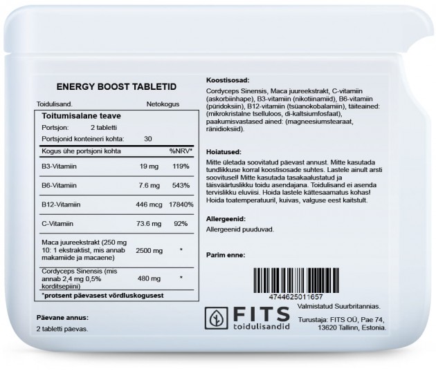 Energy Boost tabletid