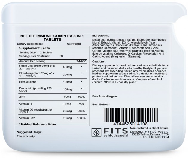 Nettle Immune Complex 8 in 1 tabletid