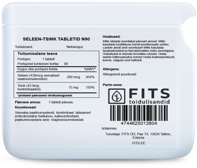 Seleen-Tsink tabletid N90