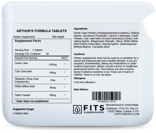 Arthurs Formula tabletit