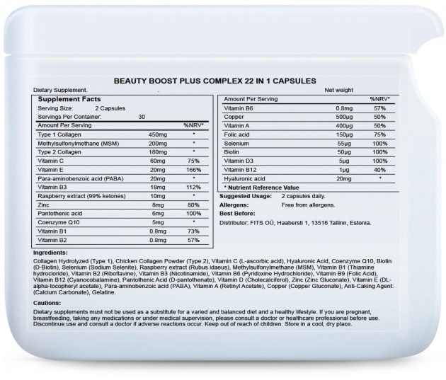Beauty Boost Plus Complex 22 in 1 capsules