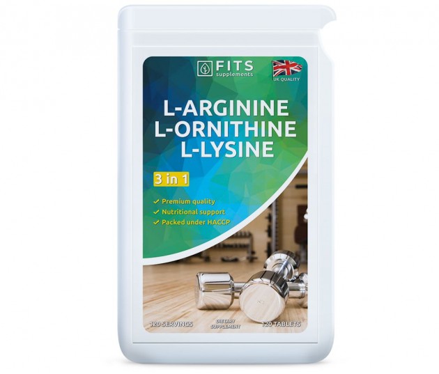 L-Arginine L-Ornithine L-Lysine 120 capsules