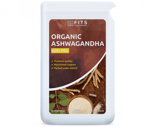 Organic Ashwagandha 600mg kapsułki N90