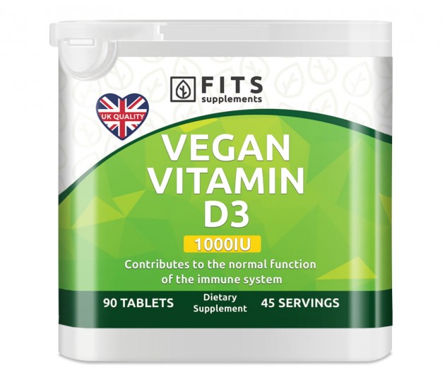 Vegaaninen D3-vitamiini 1000IU tabletit N90